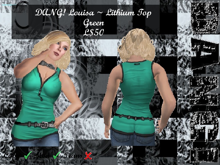 DANG! Louisa ~ Lithium Top ~ Green