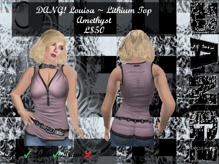 DANG! Louisa ~ Lithium Top ~ Amethyst
