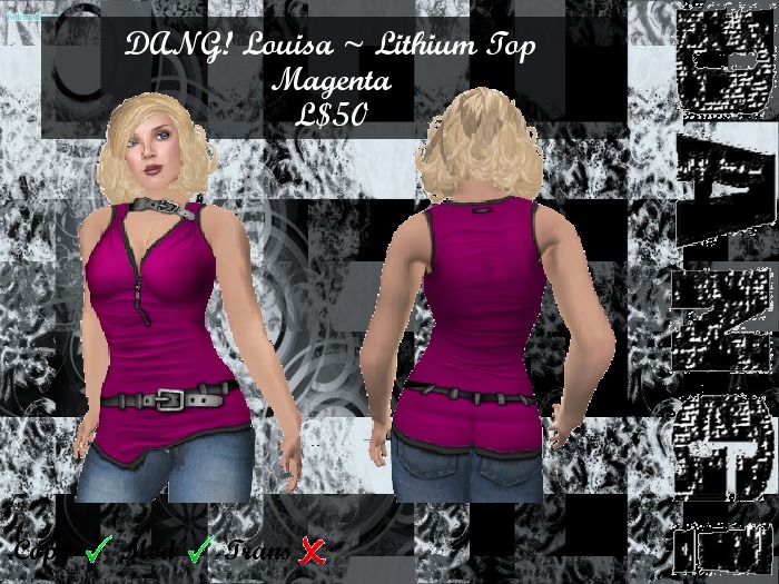 DANG! Louisa ~ Lithium Top ~ Magenta