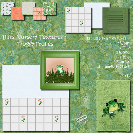 Bliss Nursery Textures - Froggy Frolics - Box