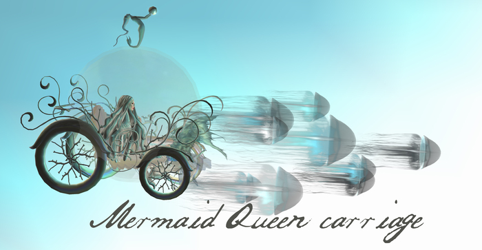 Boudoir Mermaid Queen carriage bubble