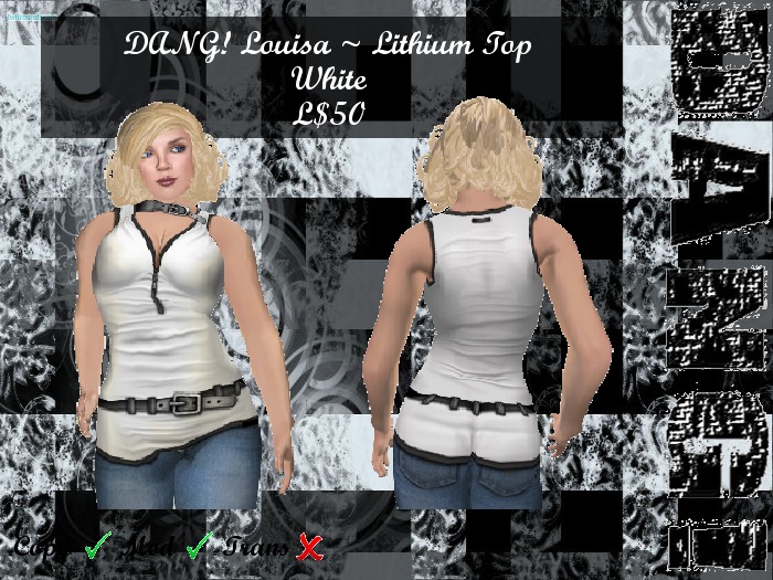 DANG! Louisa ~ Lithium Top ~ White