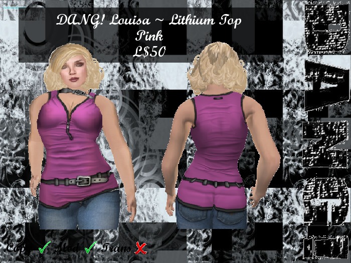 DANG! Louisa ~ Lithium Top ~ Pink