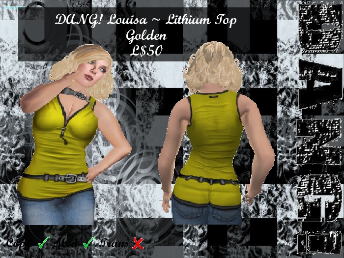 DANG! Louisa ~ Lithium Top ~ Golden