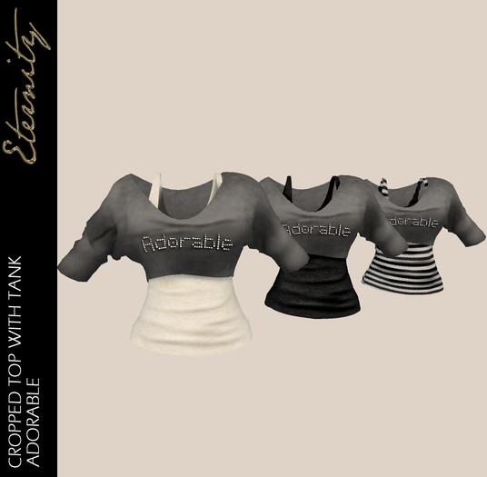 .::J&K::. Cropped Top w/ Tank - Adorable