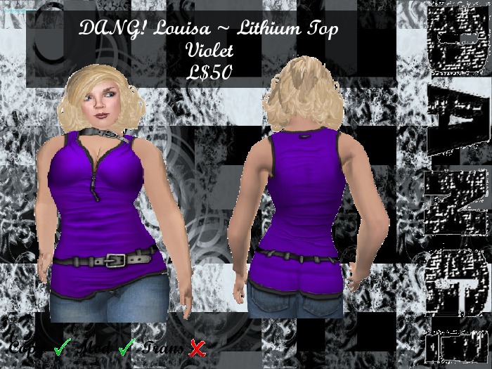 DANG! Louisa ~ Lithium Top ~ Indigo