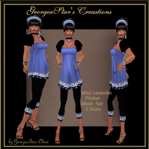 GSC Miss Lavender Pocket Mesh Dress