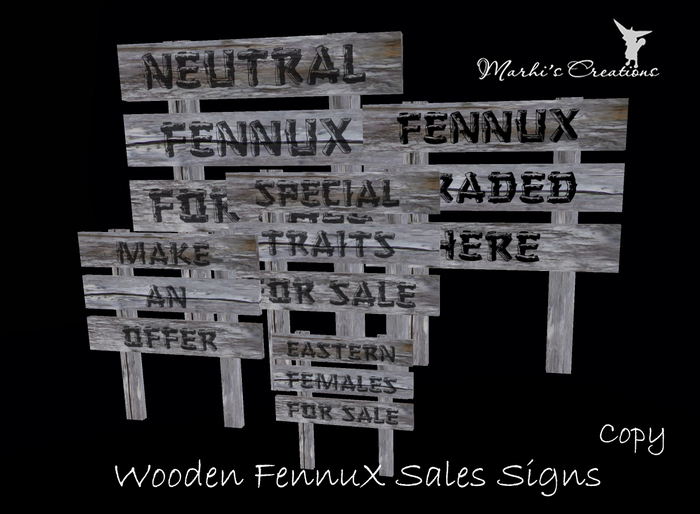 NEW! FennuX Sales Signs Grey Wood