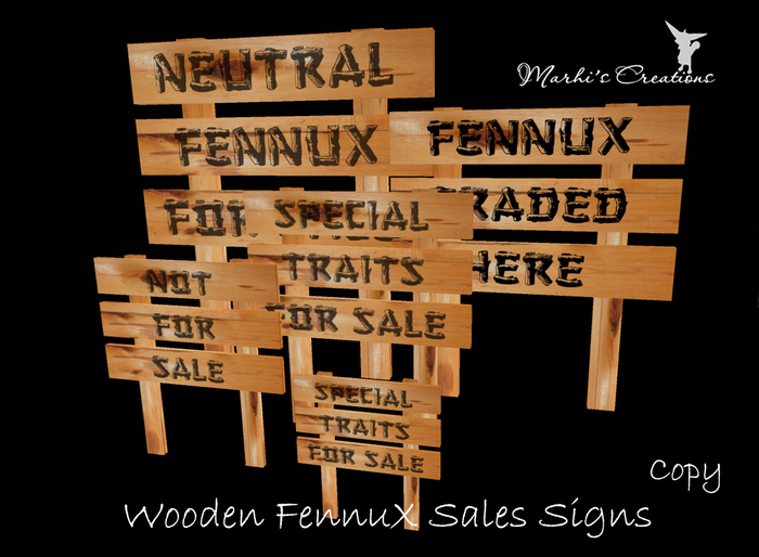 NEW! FennuX Sales Signs Light Wood