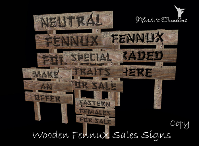 NEW! FennuX Sales Signs Bare Wood