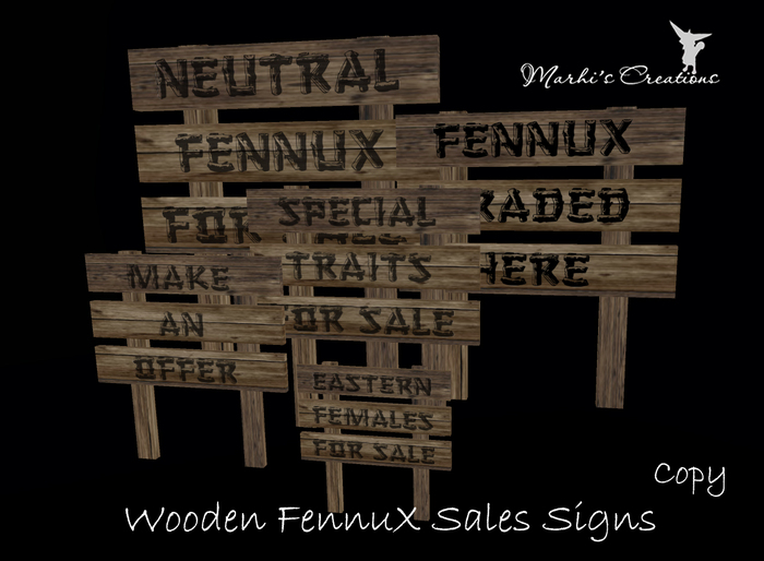 NEW! FennuX Sales Signs Warm Wood