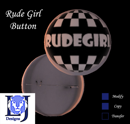Rude Girl Button - Boxed