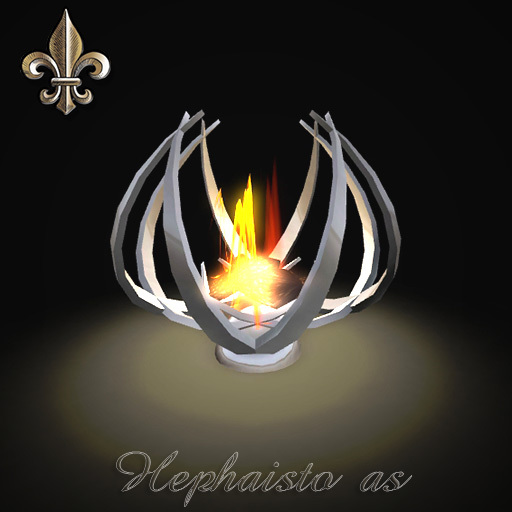 -----LS Inc. Fire Place HEPHAISTO alpha silver-----
