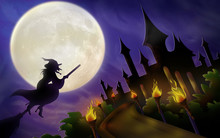 Halloween Castle witches full perms texture