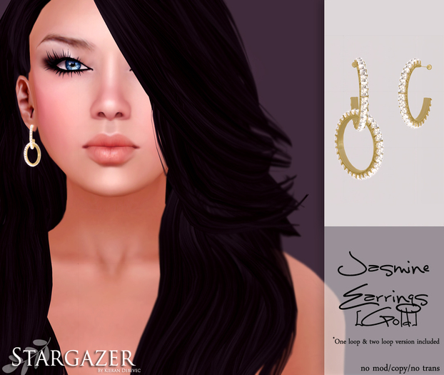 Stargazer: Jasmine Earrings [Gold}