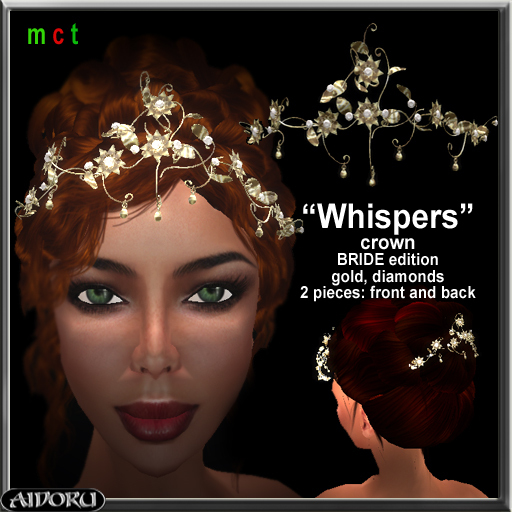 AIDORU whisper crown tiara 2 pieces