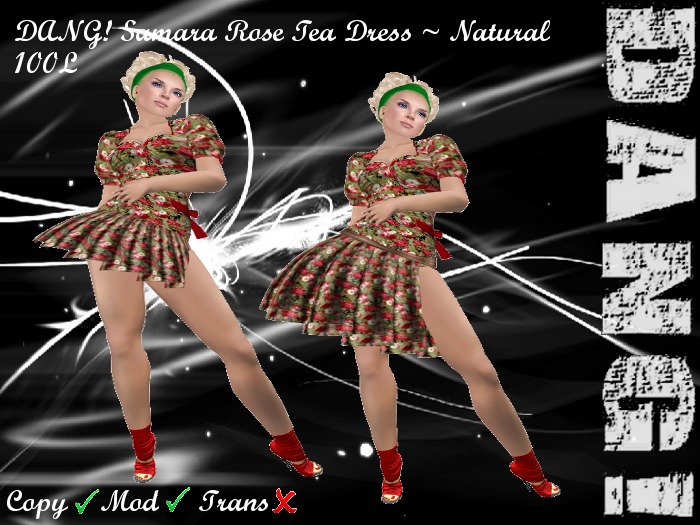 DANG! Samara Rose Tea Dress ~ Natural