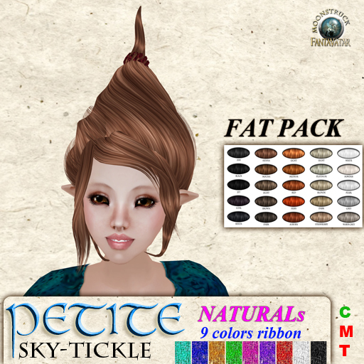 !! FANTAVATAR !! Petite - Sky-tickle NATURALs FAT PACK s Hair F&M PET
