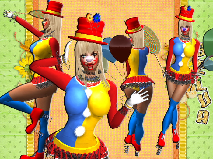 CLASSIC AVATAR:SWEET CLOWN WOMAN OUTFIT