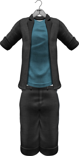 NYU - Debut, Cropped Jacket Set (Black/Blue)