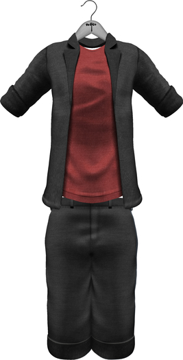 NYU - Debut, Cropped Jacket Set (Black/Red)