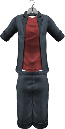 NYU - Debut, Cropped Jacket Set (Midnight/Red)