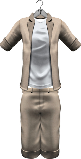 NYU - Debut, Cropped Jacket Set (Brown/White)