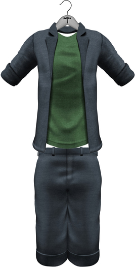 NYU - Debut, Cropped Jacket Set (Midnight/Green)