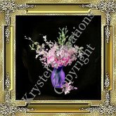 P5 ~ Framed Picture of Blue Vase with Flowers (Rezz Me)