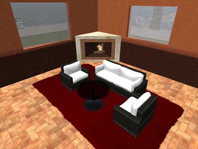 SOFA AND FIREPLACE BW LINO'S CO 34 PRIMS BOX