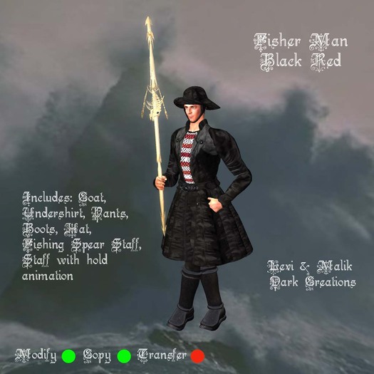 Fisher Man Black Red