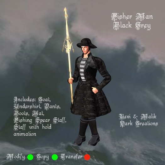 Fisher Man Black Grey