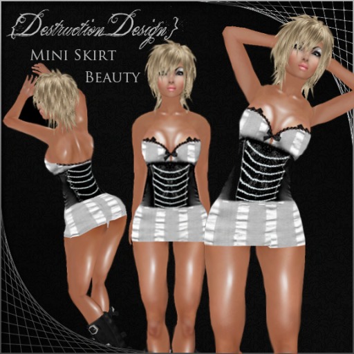 ***Destruction Design***Mini Skirt Beauty Box