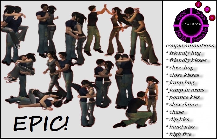 Hug/Kiss/Pounce/Dance Animator All Purple Fully Customizable