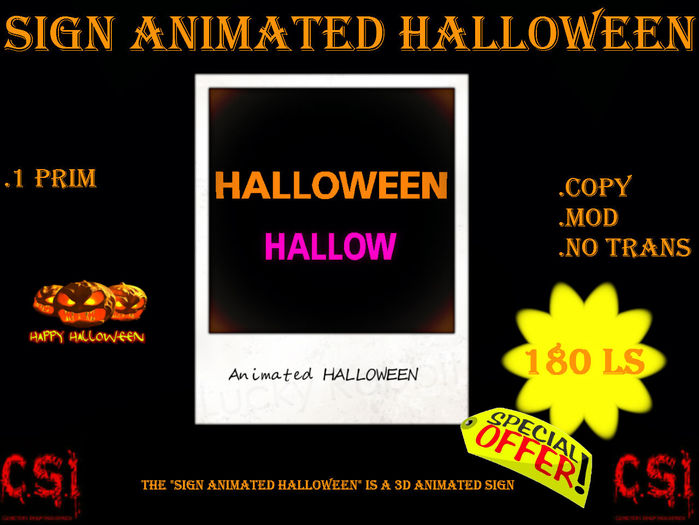 Sign Animated HALLOWEEN (box)