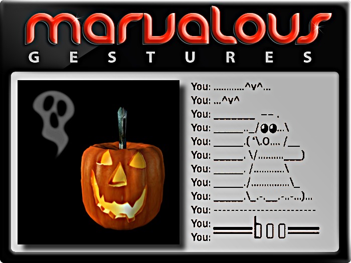 HALLOWEEN ~ BOO! ~ GESTURE 