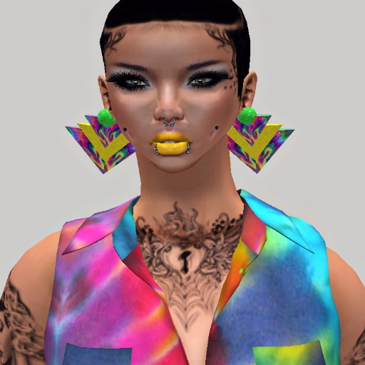 Urban tye dye earrings