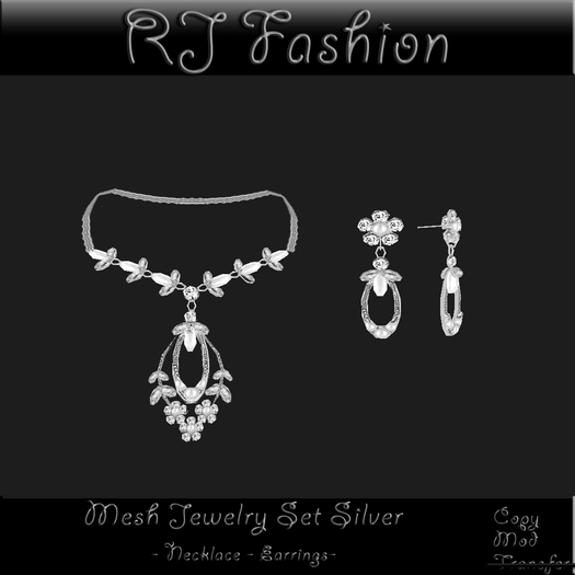 Mesh Jewelry Set Silver