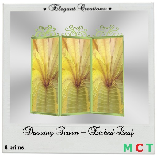 Dressing Screen - Etched Leaf