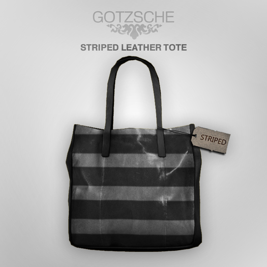 Gotzsche Striped Leather Tote