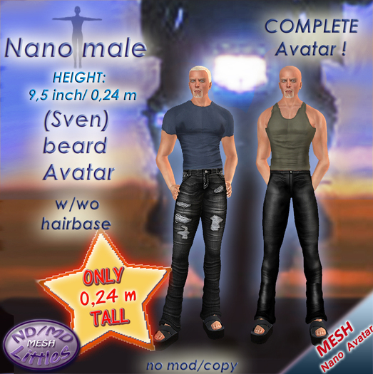 ND/MD nano male (Sven) complete tiny mesh avatars