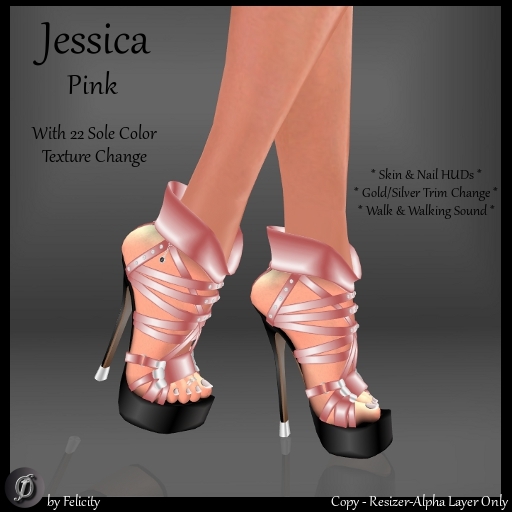 *Felicity* Jessica Stilettos - Pink High Heels Platform Shoes with Color Change Sole Sculpted Shoe (22 Texture Options)