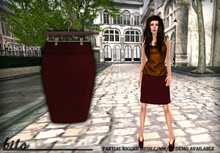 {bilo} Pencil Skirt- Red  