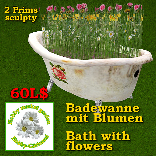 Bath with flowers