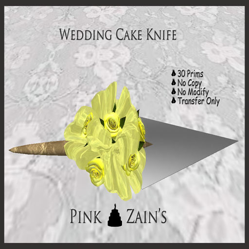 Wedding Cake Knife - Yellow [Box]