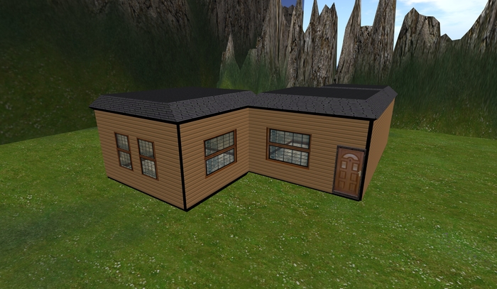 Chocolate Lair 3 Room Ranch House fits 1024 Low Prim  Vers 1