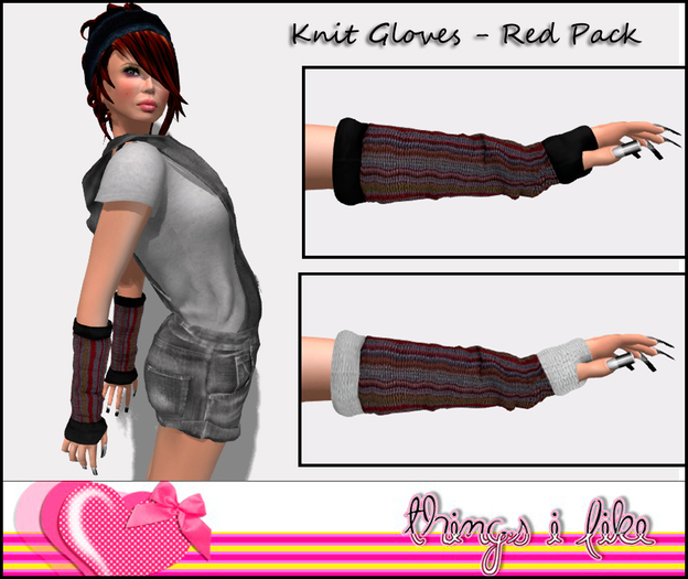 Things I Like: Knit Gloves Red Pack 
