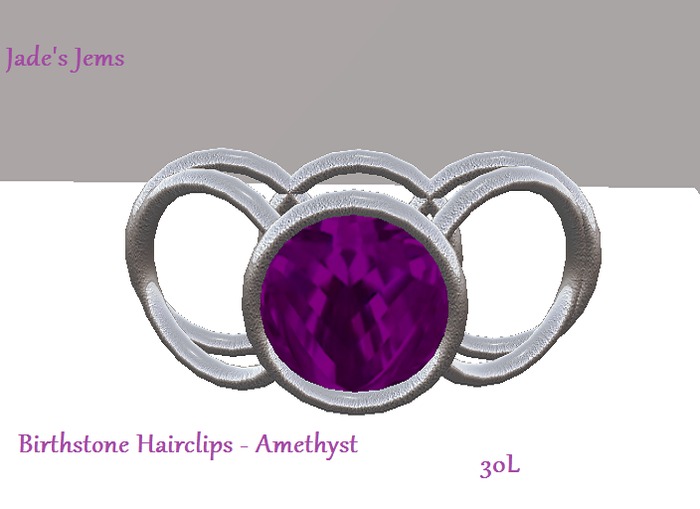 Amethyst Hair Clip