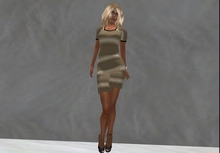 Mesh Knit Dress Baige