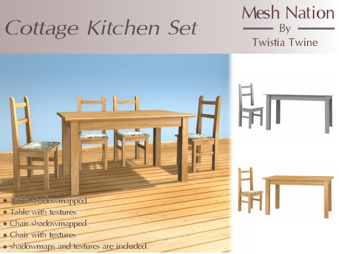 * Mesh Nation * FULL PERMISSIONS Cottage Kitchen Set